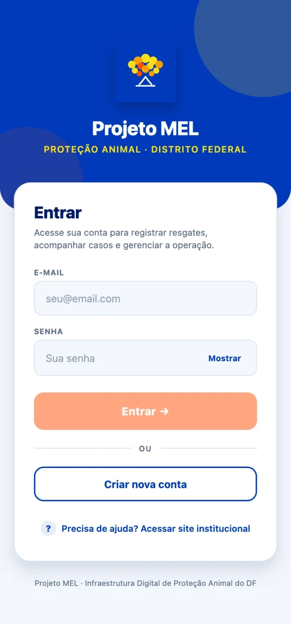 MEL Campo: app de proteção animal